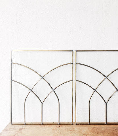 Vintage Leaded Brass Window - single