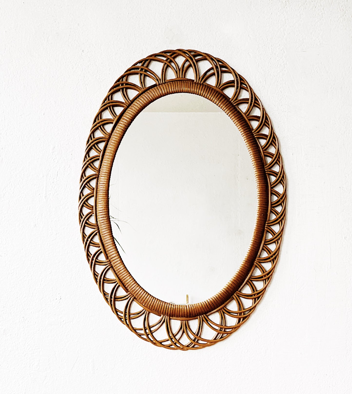 Mid Century Woven Resin Mirror