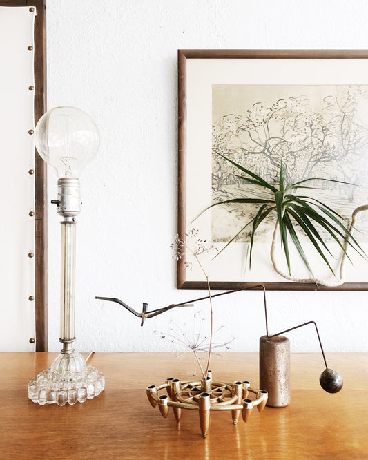 Vintage Hand forged Cantilevered Sculpture