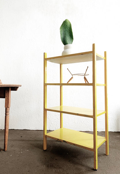 Sunny Yellow Vintage Wood Shelf
