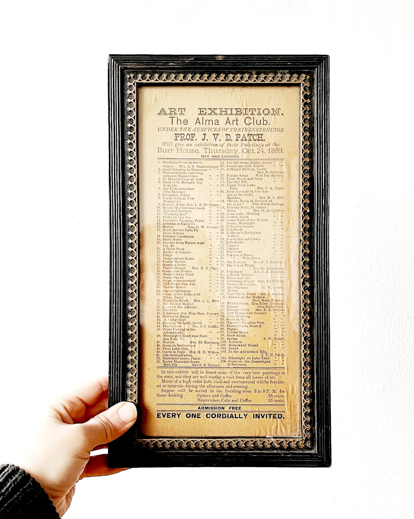 Antique Art Exhibit Advertisement