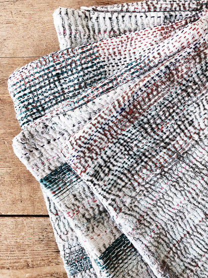 Vintage Kantha Quilt Pillow Cover
