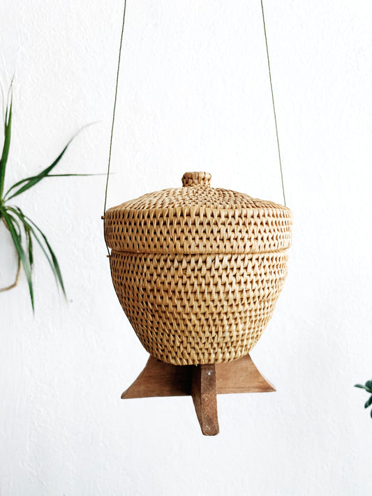 Vintage Footed Basket