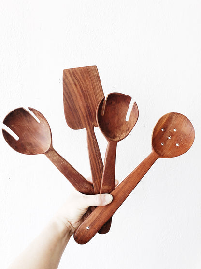 Vintage Wooden Serving Set