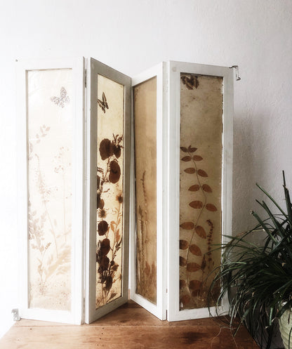 Vintage Pressed Floral Resin Shutter