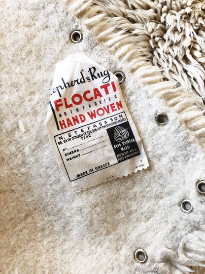 RESERVED SARAH Vintage Wool Flokati Rug
