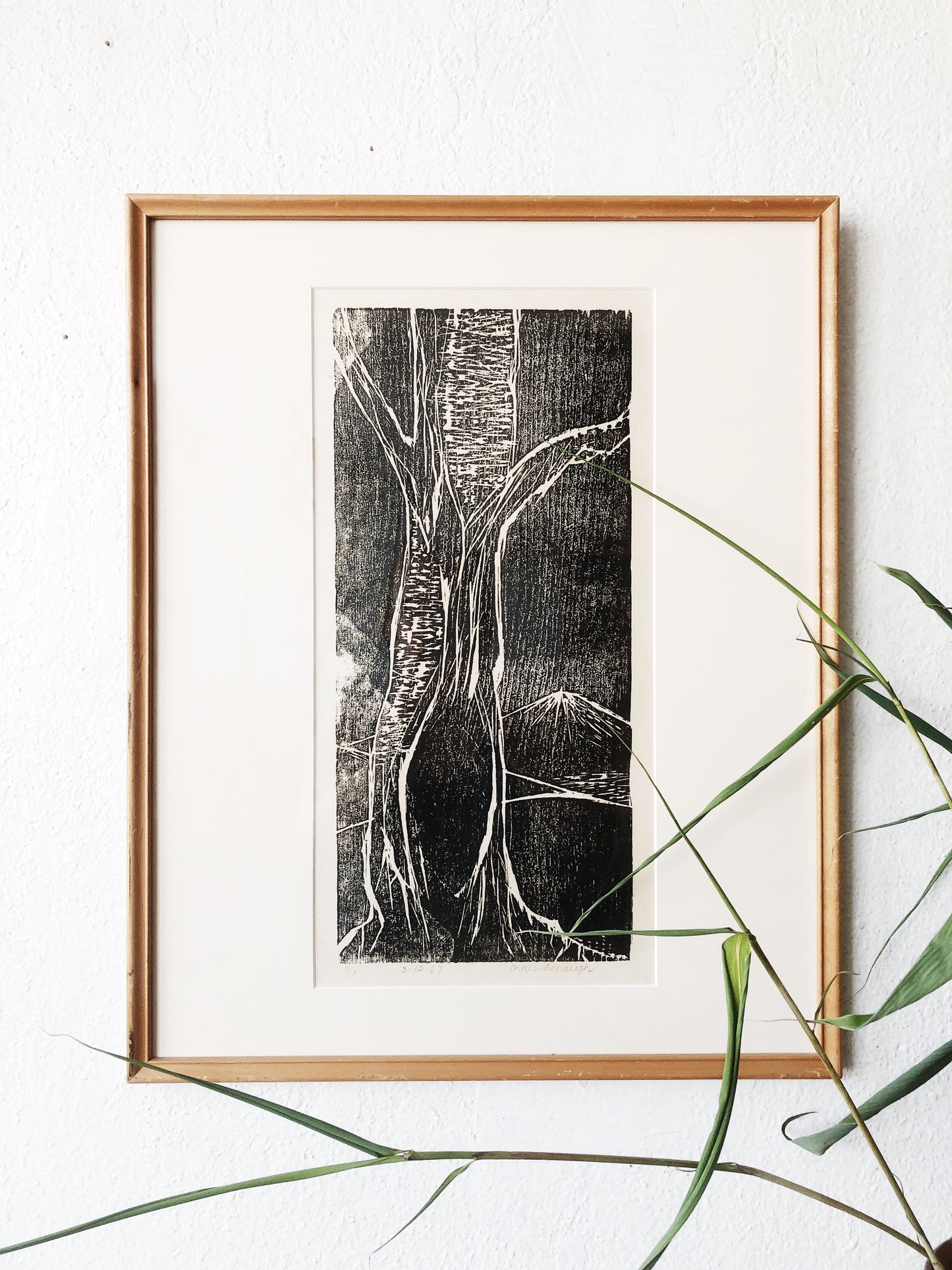 Vintage 1960s Framed Original Engraving