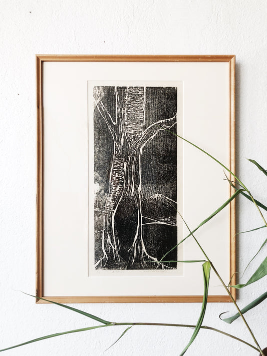 Vintage 1960s Framed Original Engraving