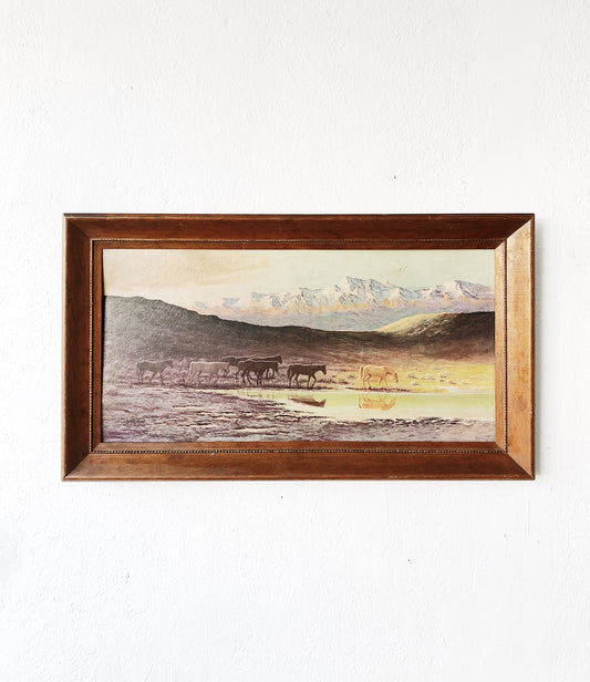 Vintage Hand Colored Lithograph