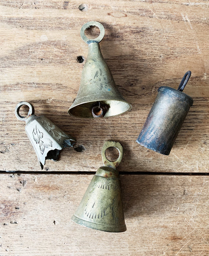 Vintage Incised Brass Bell Collection