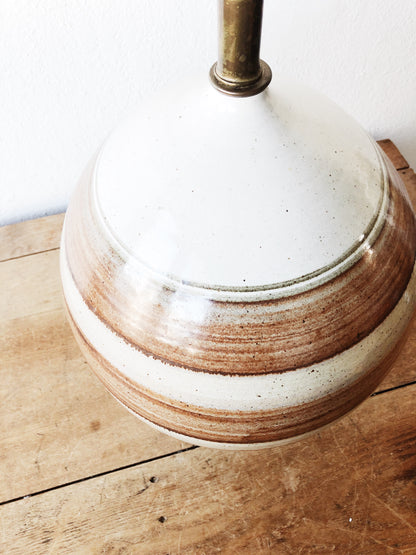 Vintage Handmade Pottery Lamp