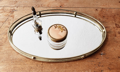 Vintage Mirrored Brass Tray