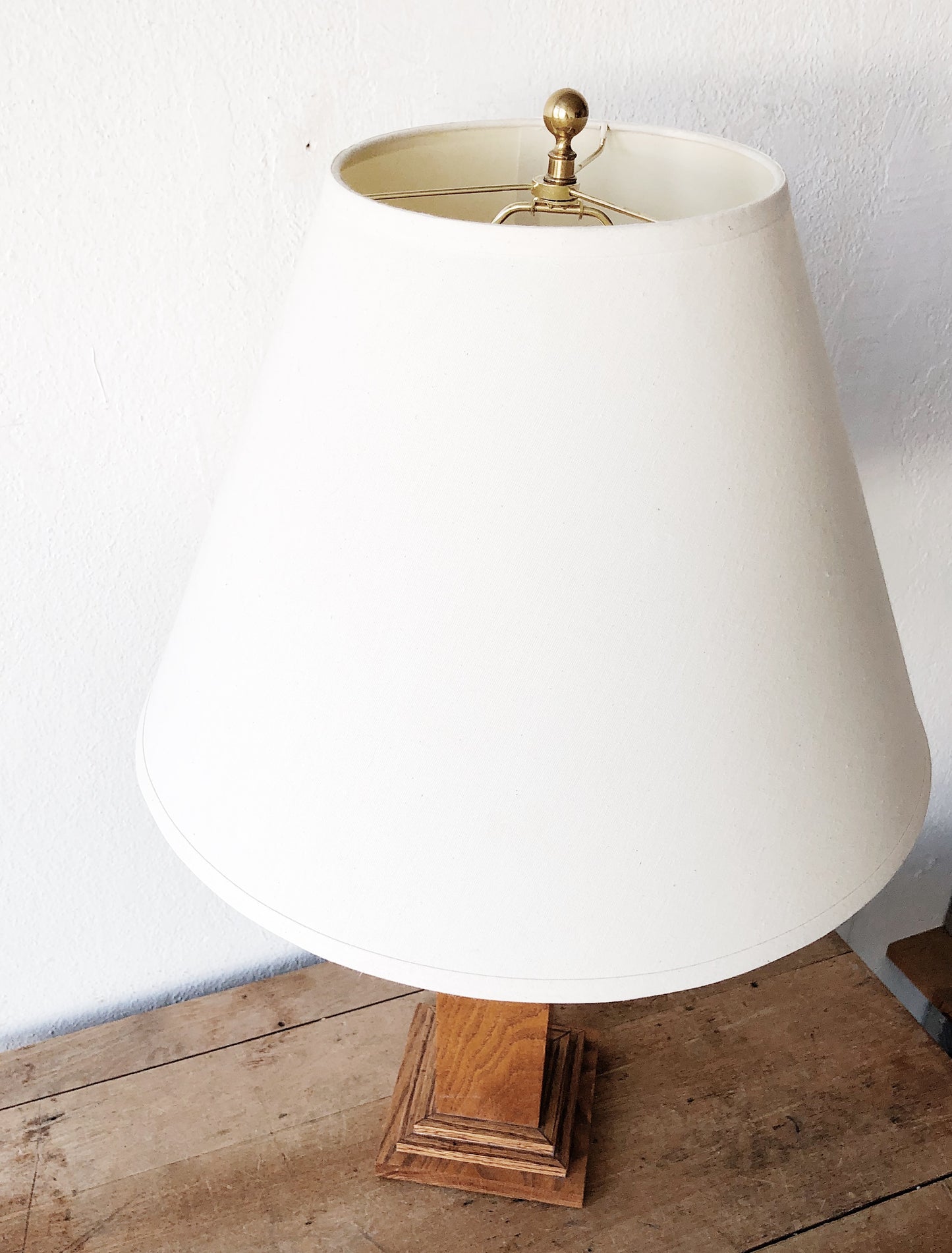 Vintage Pedestal Lamp with Shade