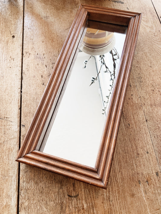 Vintage Petite Wood Mirror