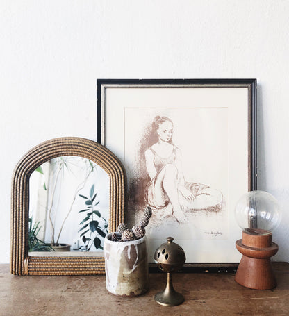 Vintage Resin Arched Mirror