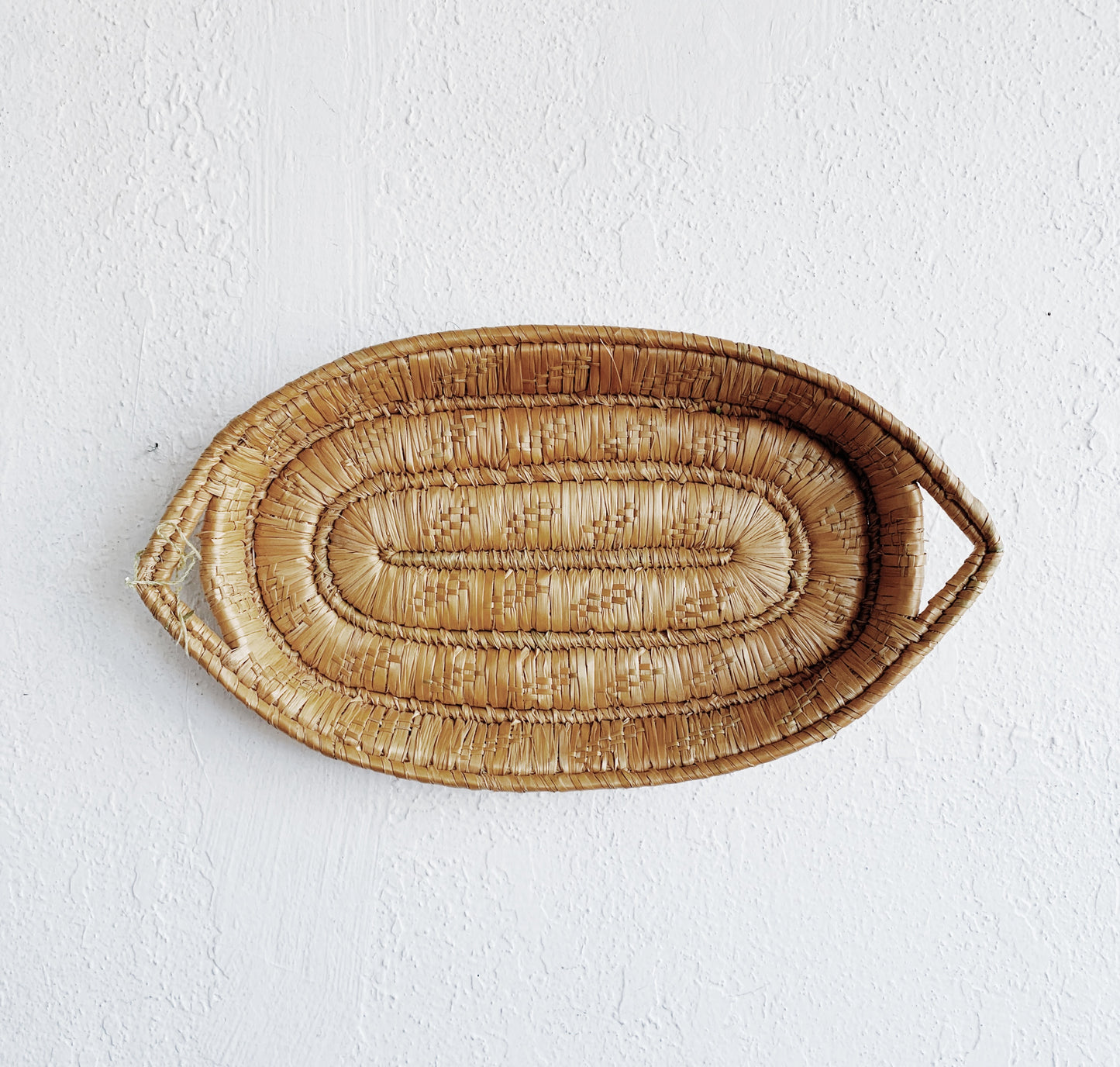 Vintage Raffia Coil Basket