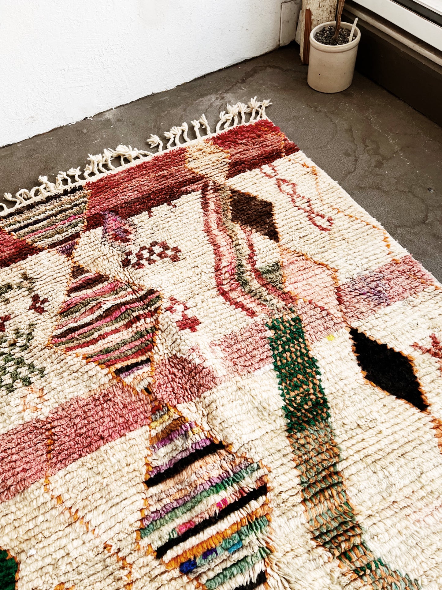 Vintage Moroccan Boujda Rug