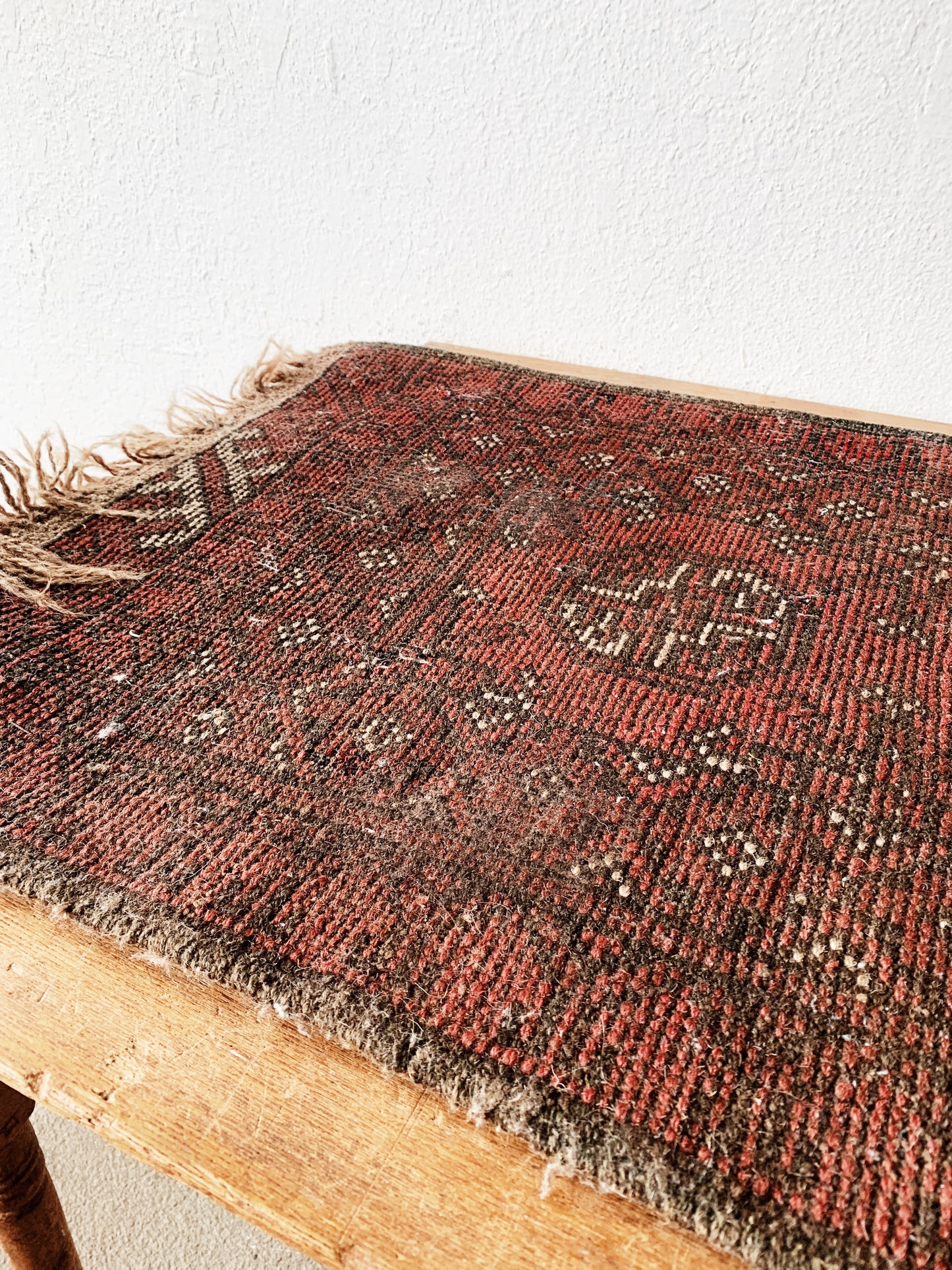 Vintage Hand Knotted Wool Rug