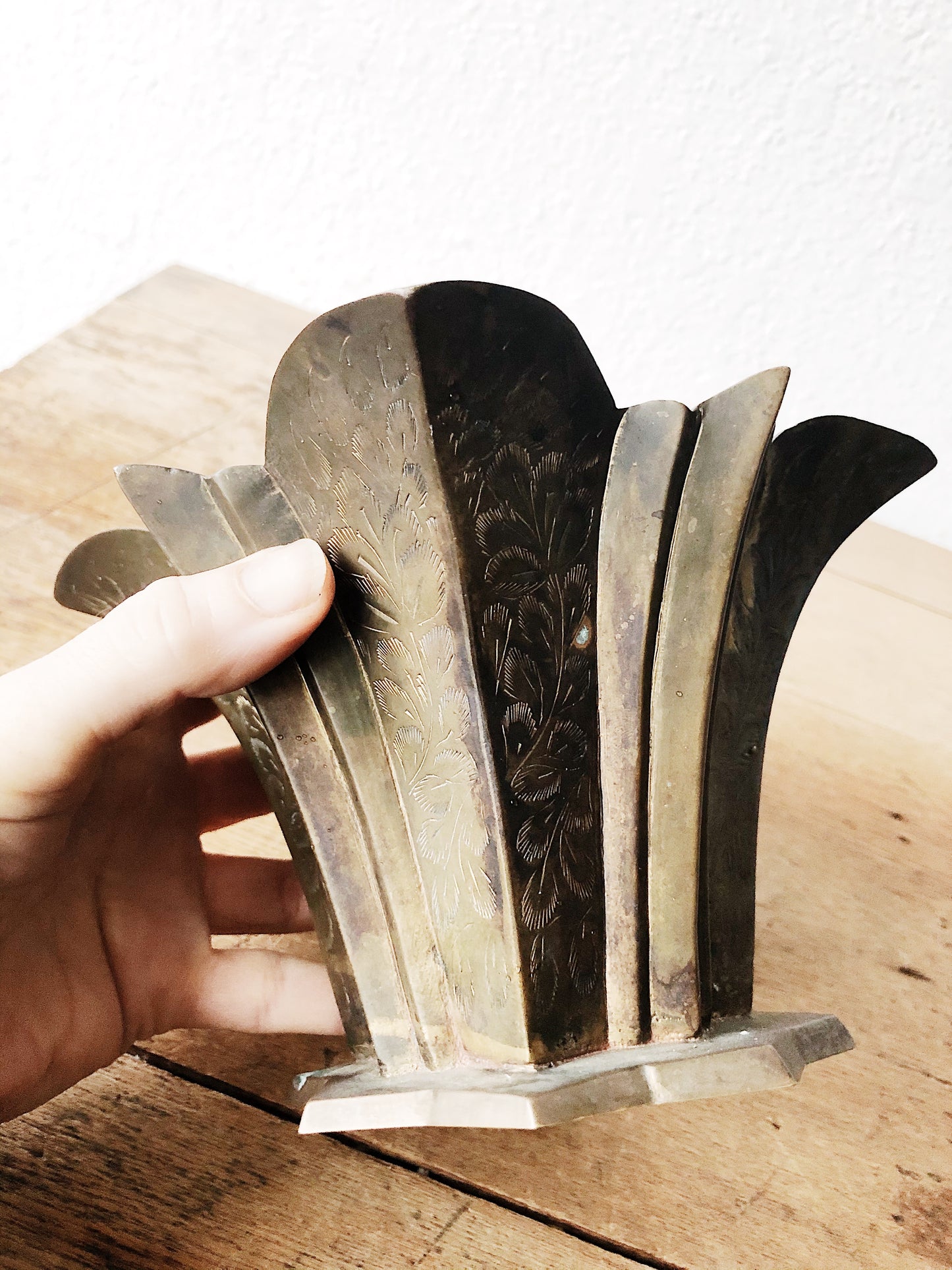 Vintage Solid Brass Urn