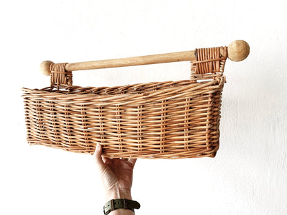 Vintage Basket with Wood Dowel