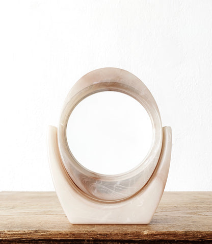 Vintage Blush Acrylic Vanity Mirror