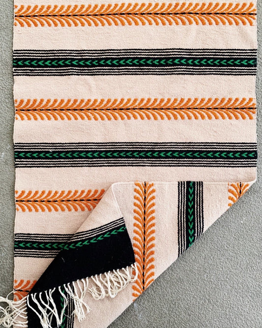 Vintage Hand Woven Wool Blend Runner