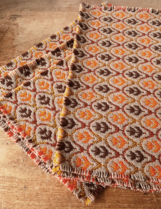 Vintage Woven Placemats Set of Six