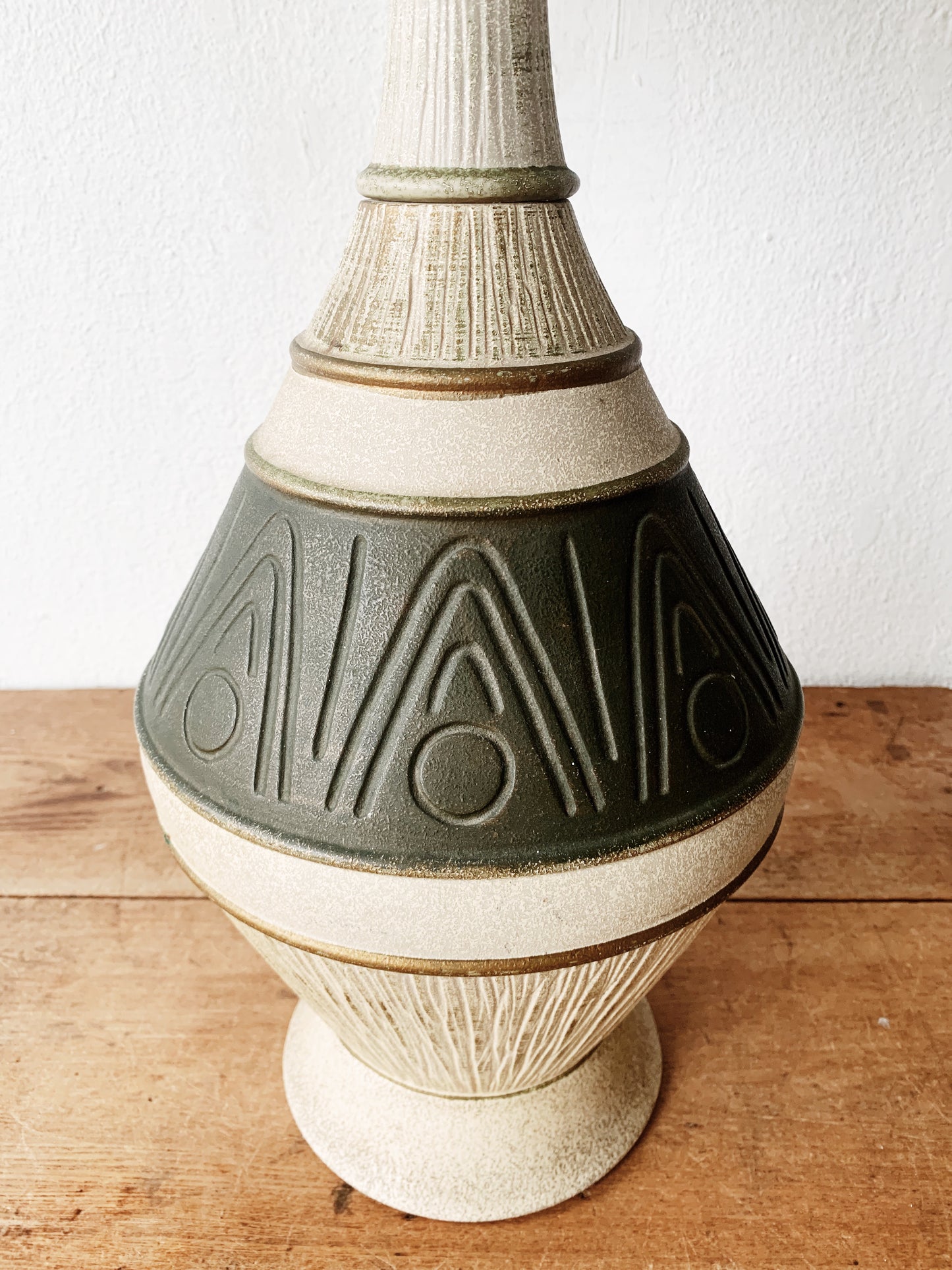 Mid Century Ceramic Lamp with Shade
