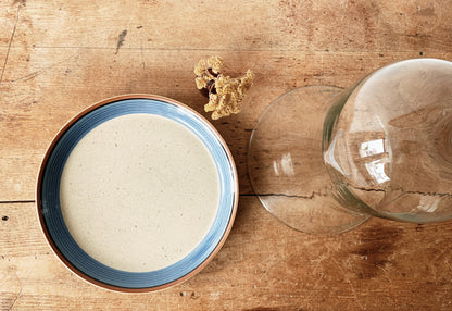 Vintage Glass Cloche with Potters Art Plate