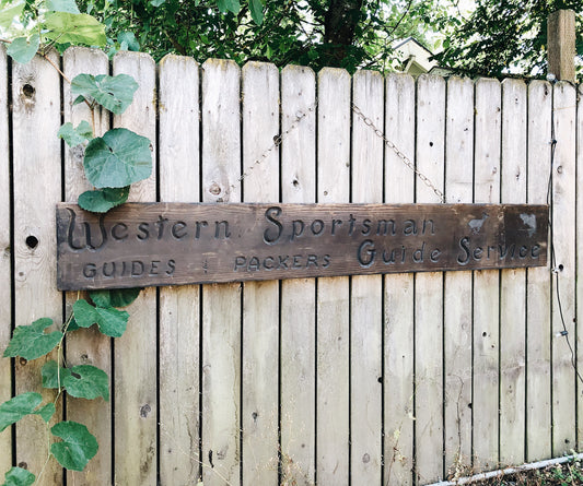 Vintage Western Sportsman Camp Sign