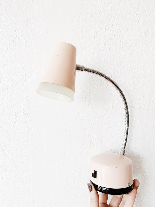 Vintage Pink Gooseneck Task Light