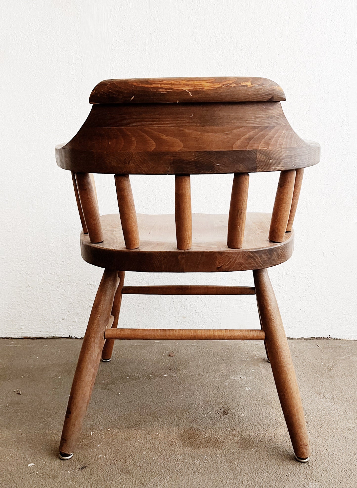 Set 6 Vintage Chunky Captains Chairs