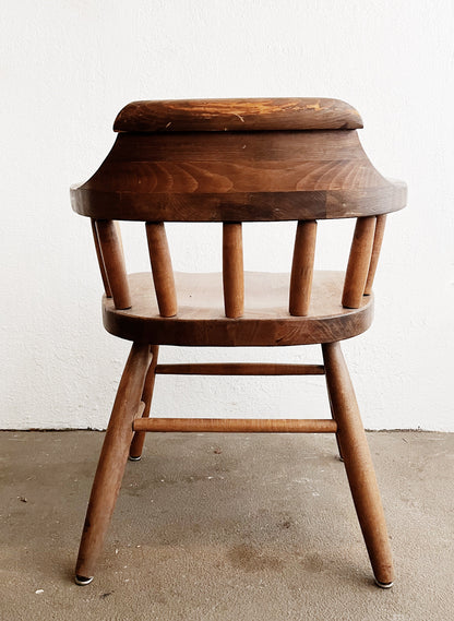 Set 6 Vintage Chunky Captains Chairs