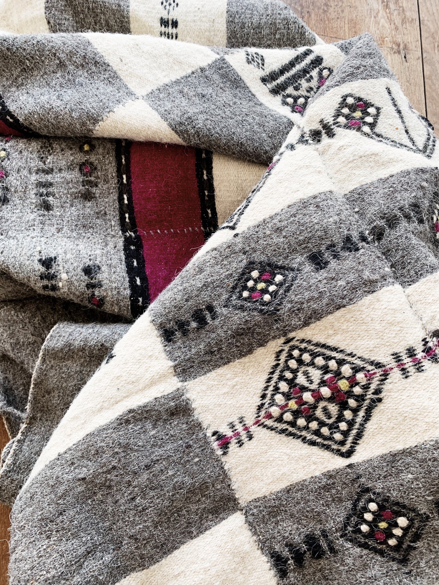 Large Vintage Wool Textile/ Rug