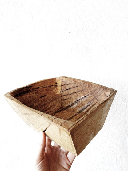 Artisan Carved Wood Bowl