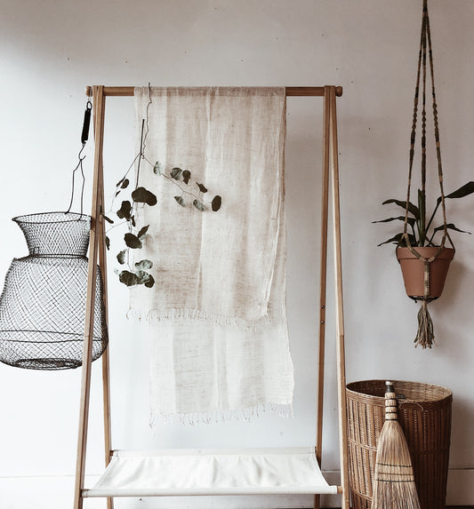 Vintage Open Weave Homespun Textile