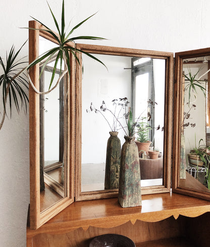 Vintage Tri Panel Dressing Mirror