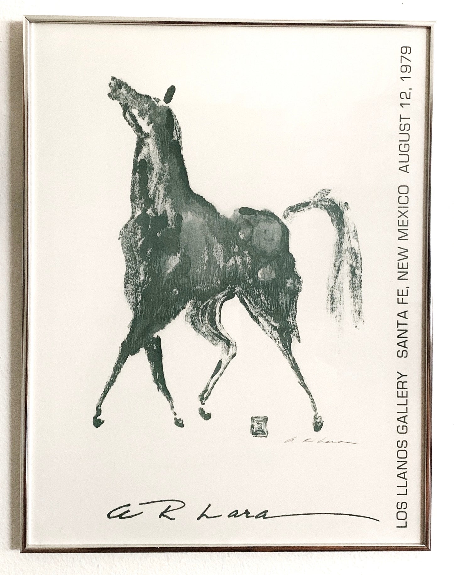 Vintage A.R. Lara Framed Exhibition Litho