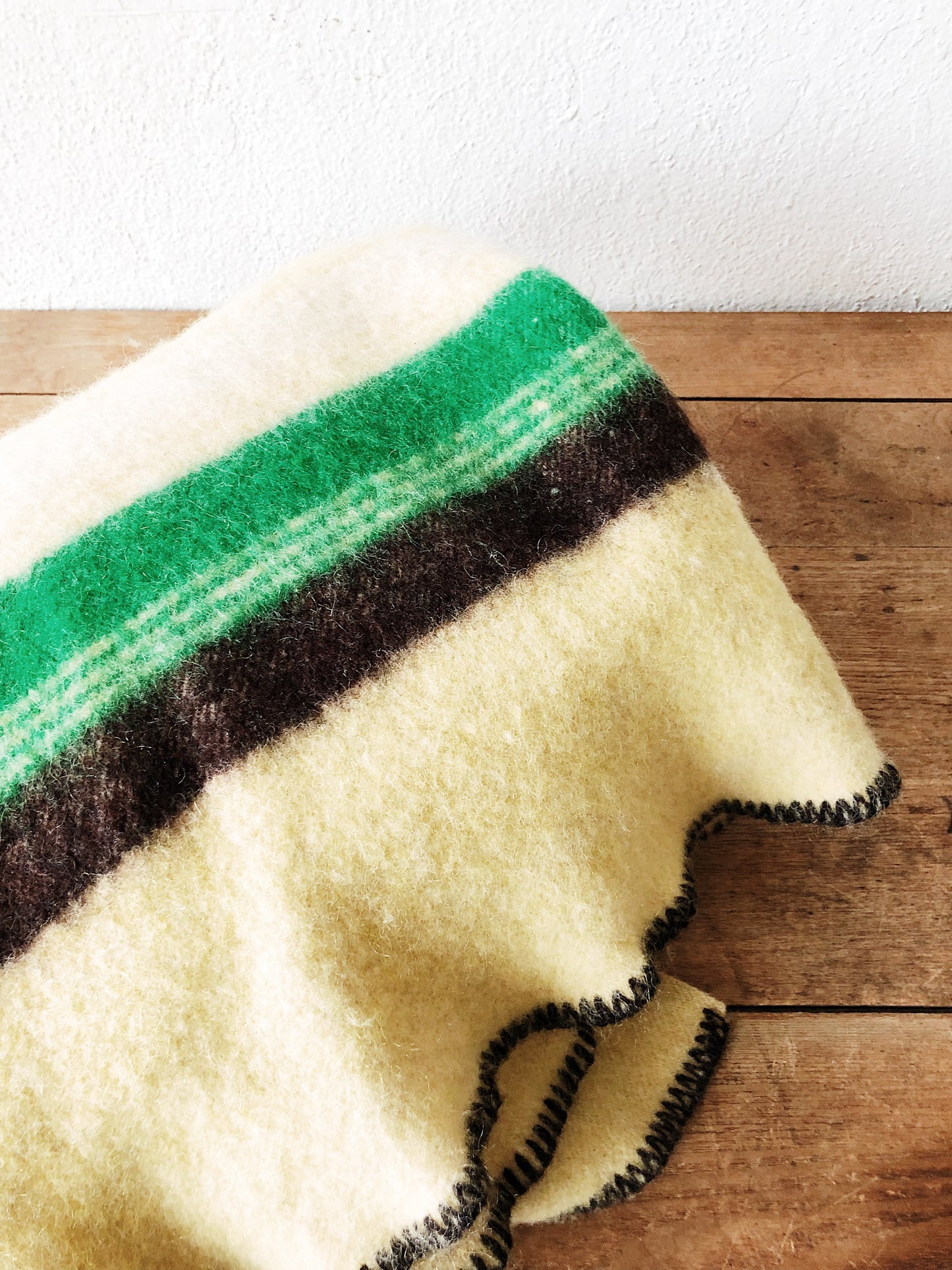 Vintage Felted Wool Blanket