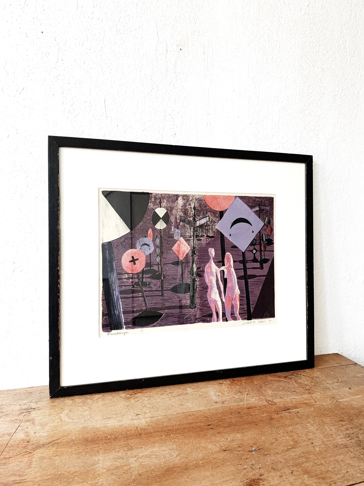 Mid Century Original Framed Art