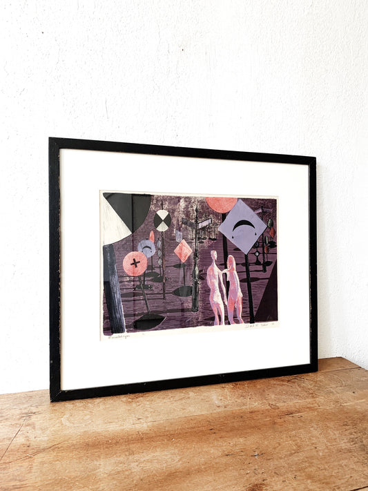 Mid Century Original Framed Art