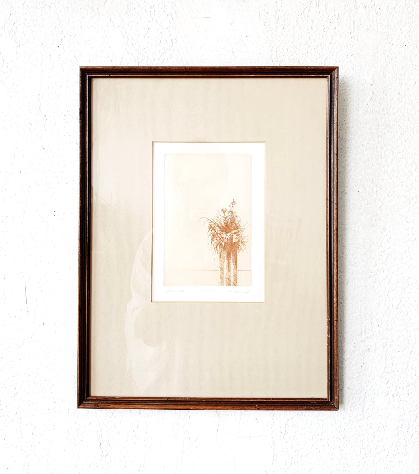 Original Vintage Framed Etching
