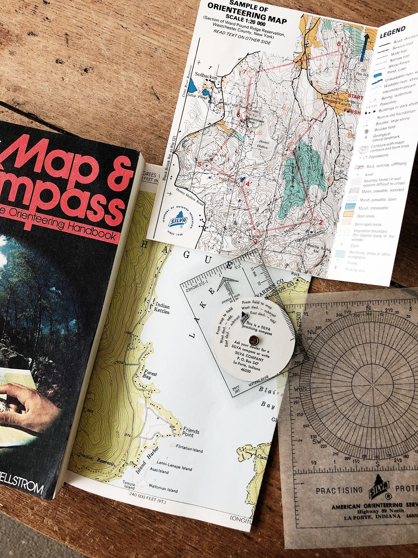 Vintage Map and Compass Guide