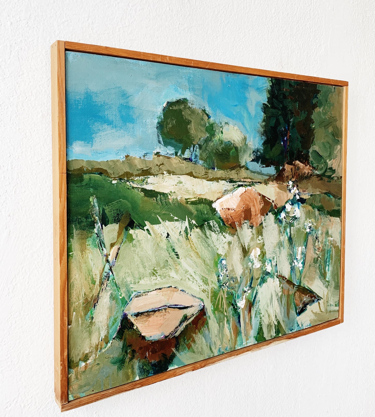 Vintage Abstract Landscape Oil Painting