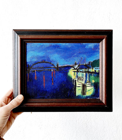 Original Painting St John’s Bridge at Night