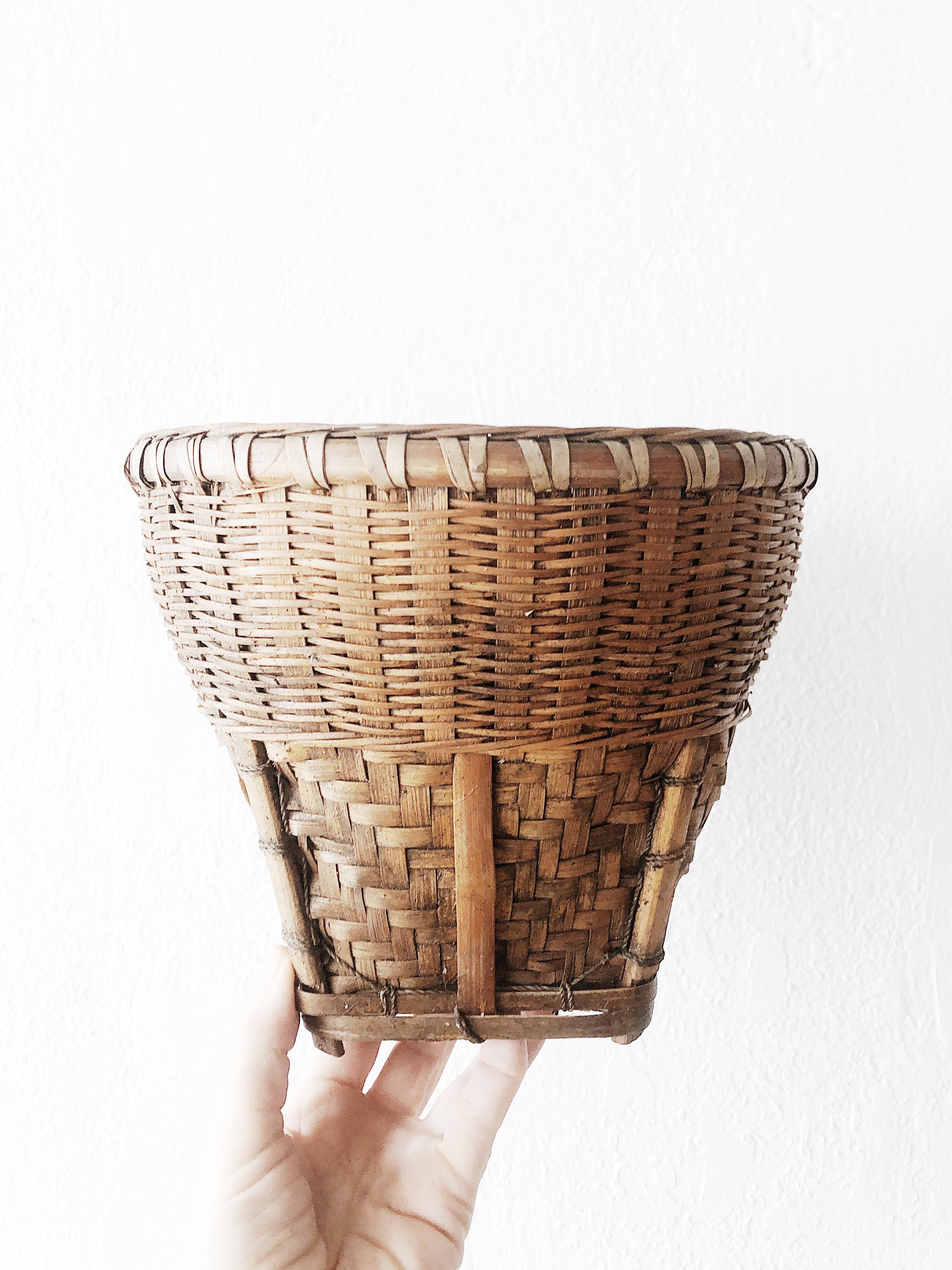 Vintage Bamboo Basket - Thumbnail 2