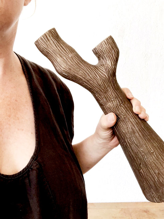 Vintage Faux Bois Vase