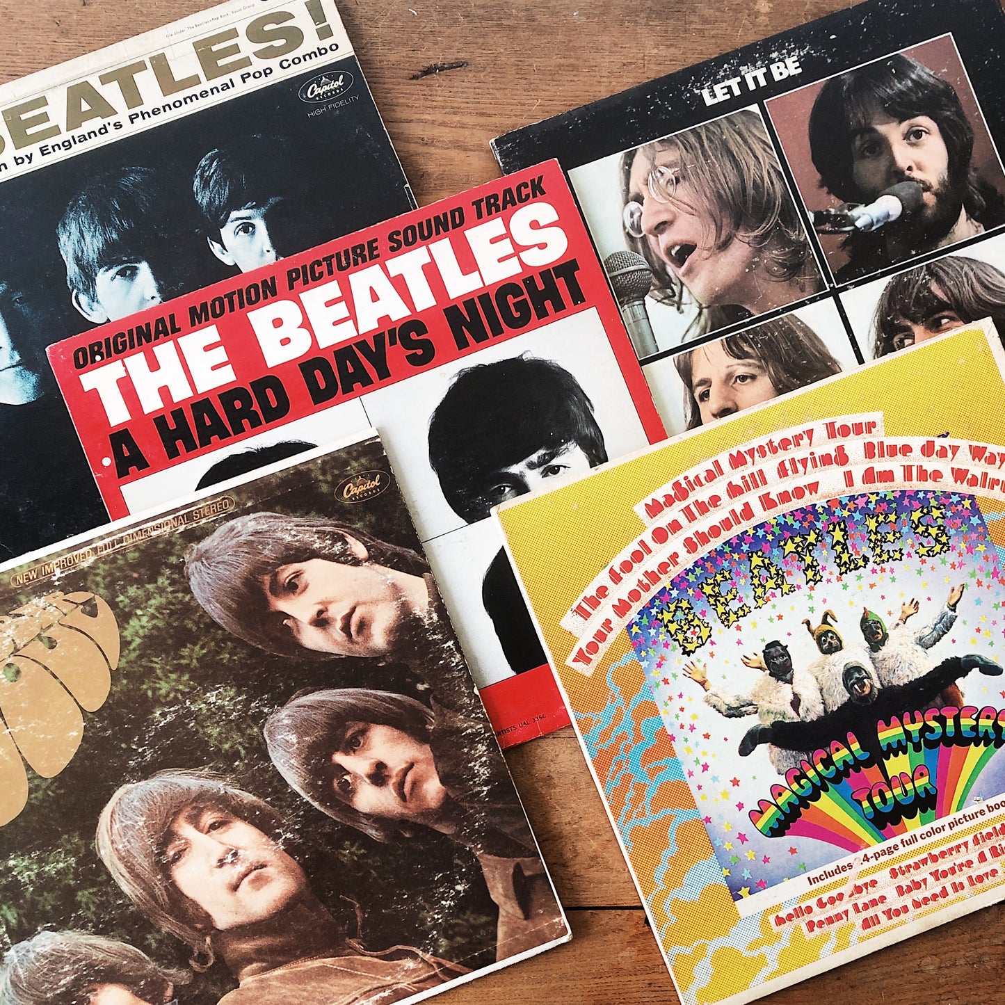 Assorted Vintage Beatles Albums