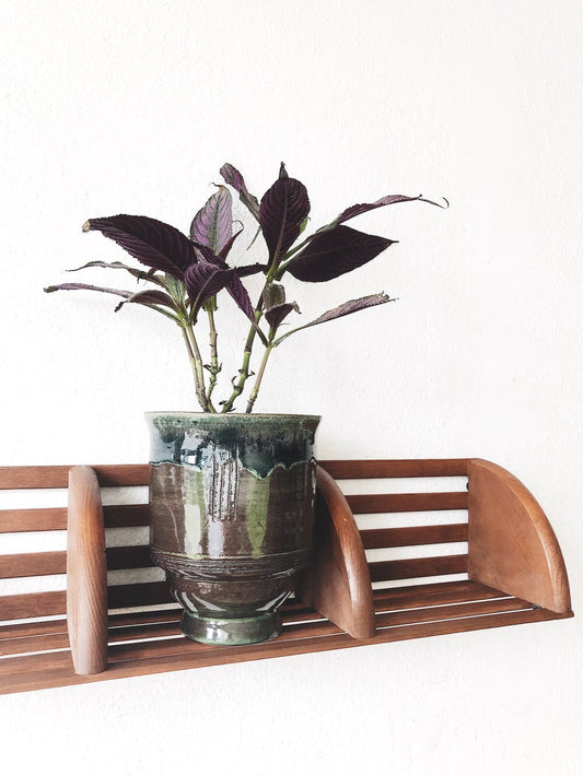 Vintage Slatted Corner Shelf