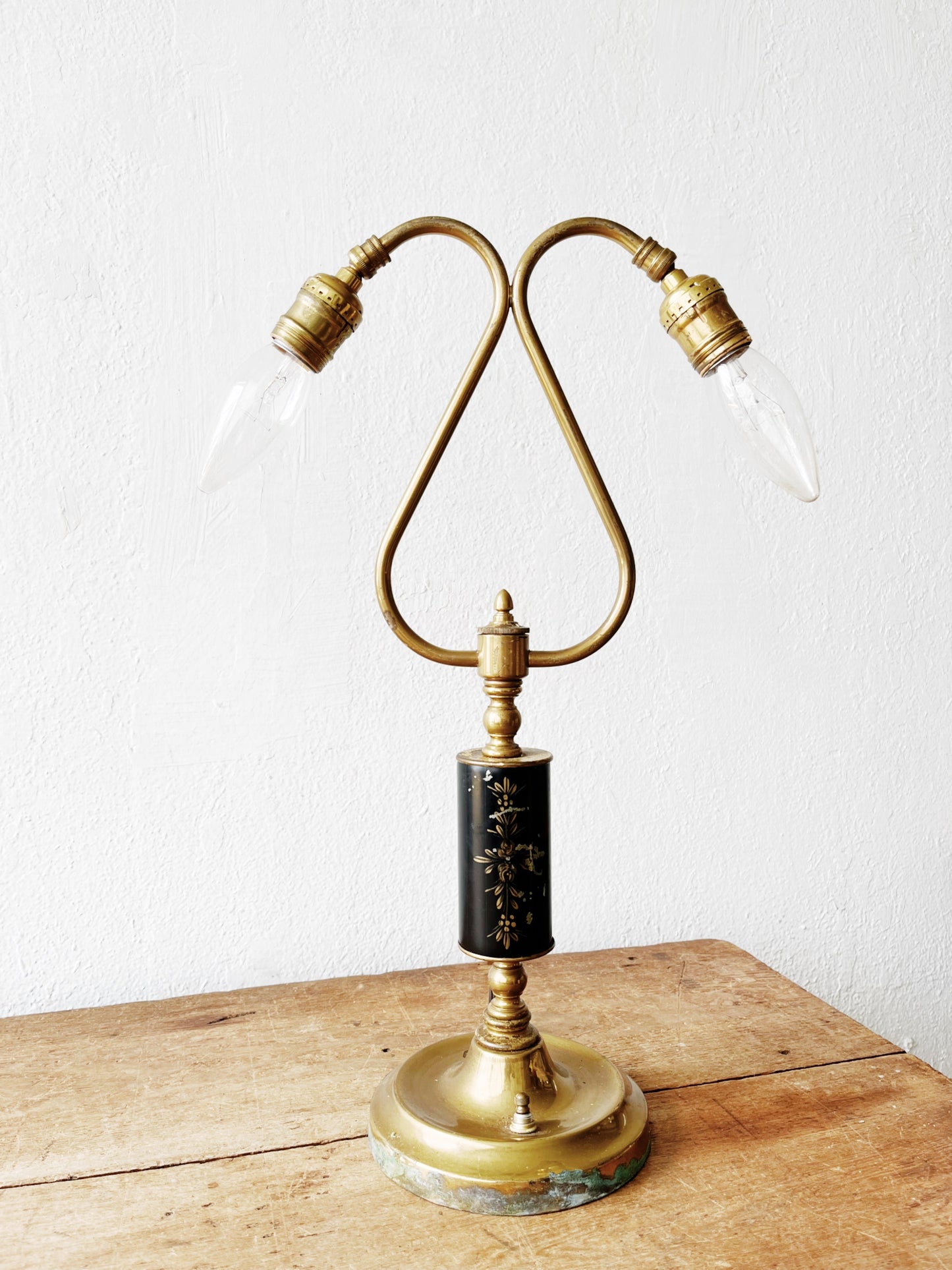 Antique Enameled Lamp